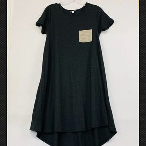 Lularoe Charcoal Gray Carly dress Hi-Low